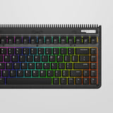 Iqunix og80 dark side wireless mechanical keyboard (zwart, us lay-out (qwerty), gateron brown, 80% (tkl), rgb leds, hot-swappable, pbt, 2.4ghz | bluetooth 5.1 | usb-c)