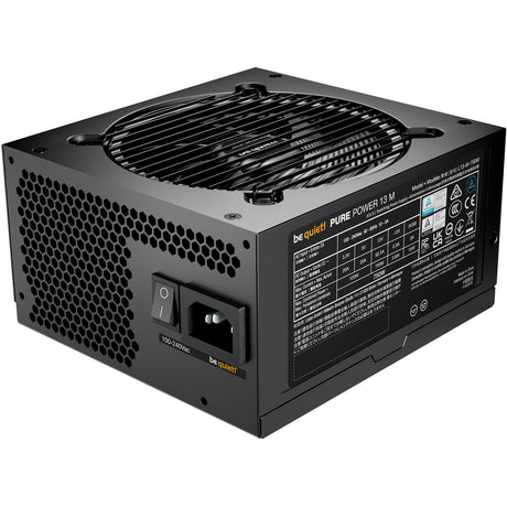 Be quiet! pure power 13 m modulaire 750 watt voeding (zwart, 1x 12v-2x6, 4x pcie)