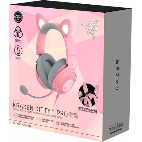 Razer kraken kitty v2 pro rgb over-ear gaming headset (roze)