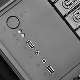 Silverstone cs381b v1.1 rack behuizing (zwart | 2x usb-a 3.2 (5 gbit s) | 2x audio)