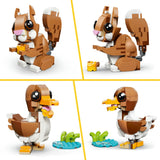 Lego ® creator 3in1 schattige dieren: speelse puppy - dierenset - bouw om tot eekhoorn of eend - 31382
