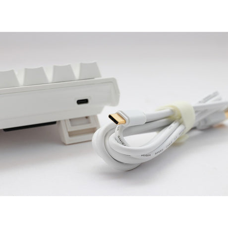 Ducky one 2 pro mini white classic rgb mechanisch gaming toetsenbord (wit, us lay-out (qwerty), cherry mx red, 60%, rgb led, double-shot pbt, quack mechanics)