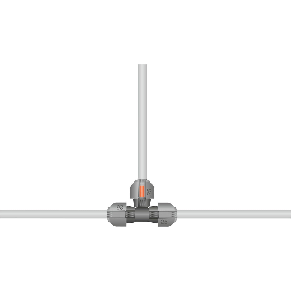 Gardena t-stuk 25mm - onderdeel sprinklersysteem