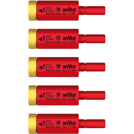 Wiha momentset easytorque adapter electric 41479 (rood geel)