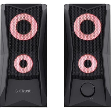 Trust gxt 606 javv rgb verlichte 2.0 speakerset pc-luidspreker (zwart)
