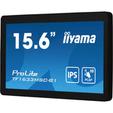 Iiyama prolite tf1633msc-b1 15.6 touchscreen monitor (zwart, 1x displayport, 1x hdmi, 2x usb-a)