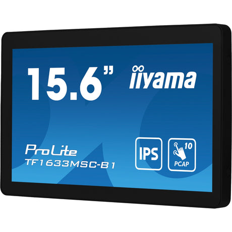Iiyama prolite tf1633msc-b1 15.6 touchscreen monitor (zwart, 1x displayport, 1x hdmi, 2x usb-a)