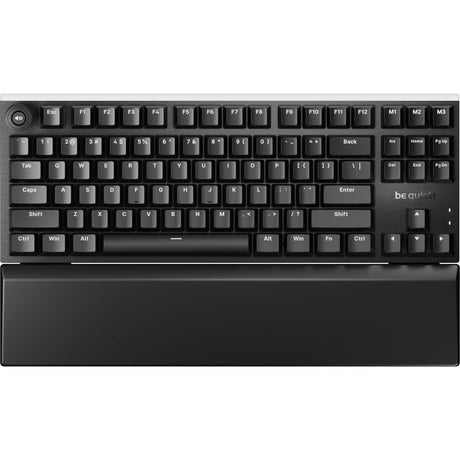 Be quiet! light mount tkl rgb mechanisch gaming toetsenbord (zwart, us lay-out (qwerty), silent v2 tactile, 80% (tkl))