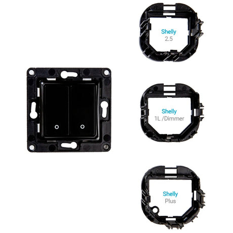 Shelly wall switch 2 knop (zwart)