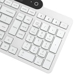 Lenovo 800 self-charging bluetooth keyboard (wit, us lay-out (qwerty), plunger, 100%, plunger switch, bluetooth 5.1, usb-c)