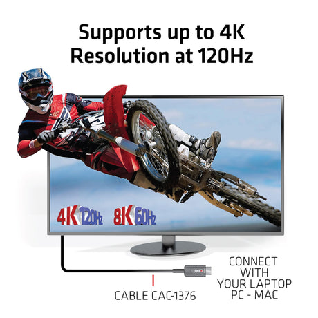 Club 3d gecertificeerde actieve optische ultra high speed hdmi 2.1 kabel (zwart, 10 meter, 8k)