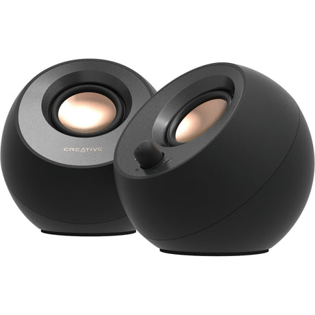 Creative pebble v3 pc-luidspreker (zwart, bluetooth, usb-c, aux)