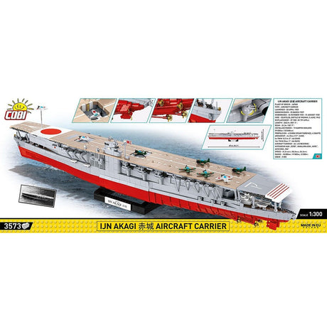 Cobi akagi aircraft carrier constructiespeelgoed (schaal 1:300)