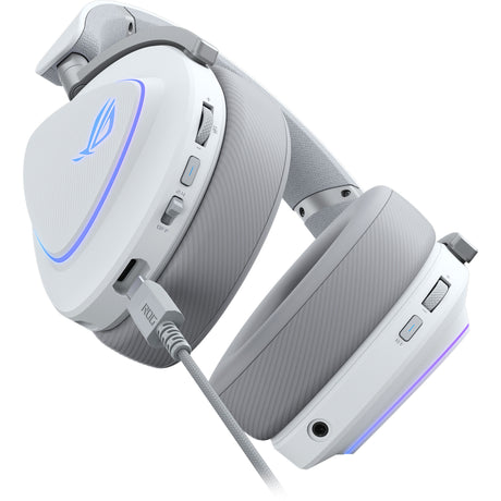 Asus rog delta ii moonlight white edition over-ear gaming headset (wit, rgb, 3.5 mm, 2.4 ghz, bluetooth)