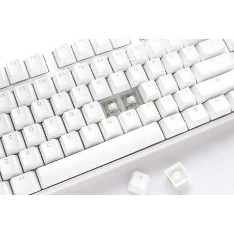 Ducky one 3 classic pure white tkl rgb mechanisch toetsenbord (wit, us lay-out (qwerty), cherry mx speed silver, 80% (tkl), rgb leds, double-shot pbt, hot-swappable, quack mechanics)