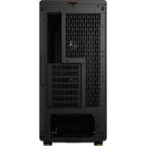 Fractal design north midi tower behuizing (zwart houtkleur | 2x usb-a | 1x usb-c | tempered glass)
