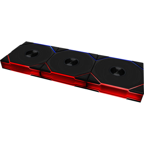 Lian li uni fan tl 120 wireless reverse blade rgb case fans (zwart, 3 stuks, 120 x 124 x 28 mm, pwm, incl. controller)