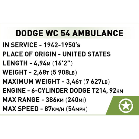 Cobi ww2 2257 - dodge wc54 ambulance