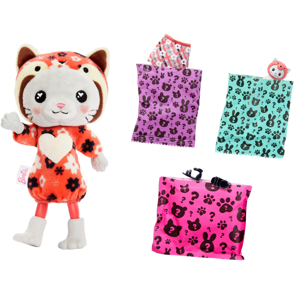 Barbie cutie reveal pop - 13,9 cm - kitten rode panda - pop
