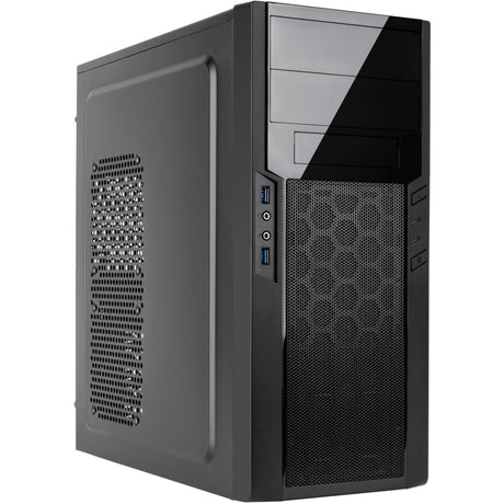 Silverstone sst-ps13b midi tower behuizing (zwart | 2x usb-a)