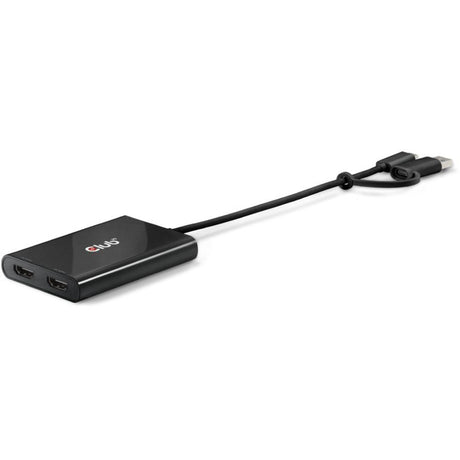 Club 3d usb-c naar usb-a adapter naar 2x hdmi splitter (zwart, displaylink)