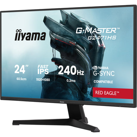 Iiyama g-master red eagle g2471hs-b1 23.8 gaming monitor (zwart, 1x displayport, 2x hdmi, 240 hz)