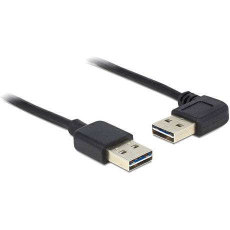 Delock easy-usb-a 2.0 male > easy-usb-a 2.0 male kabel (zwart, 5 meter)