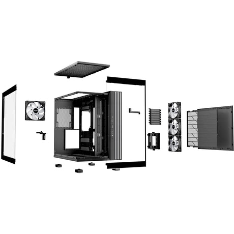 Be quiet! light base 600 lx midi tower behuizing (zwart | 2x usb-a | 1x usb-c | rgb | window)