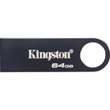 Kingston datatraveler se9 g3 64 gb usb-stick (donkergrijs, ke-u2x64-1ac, usb-a 3.2 (5 gbit s))