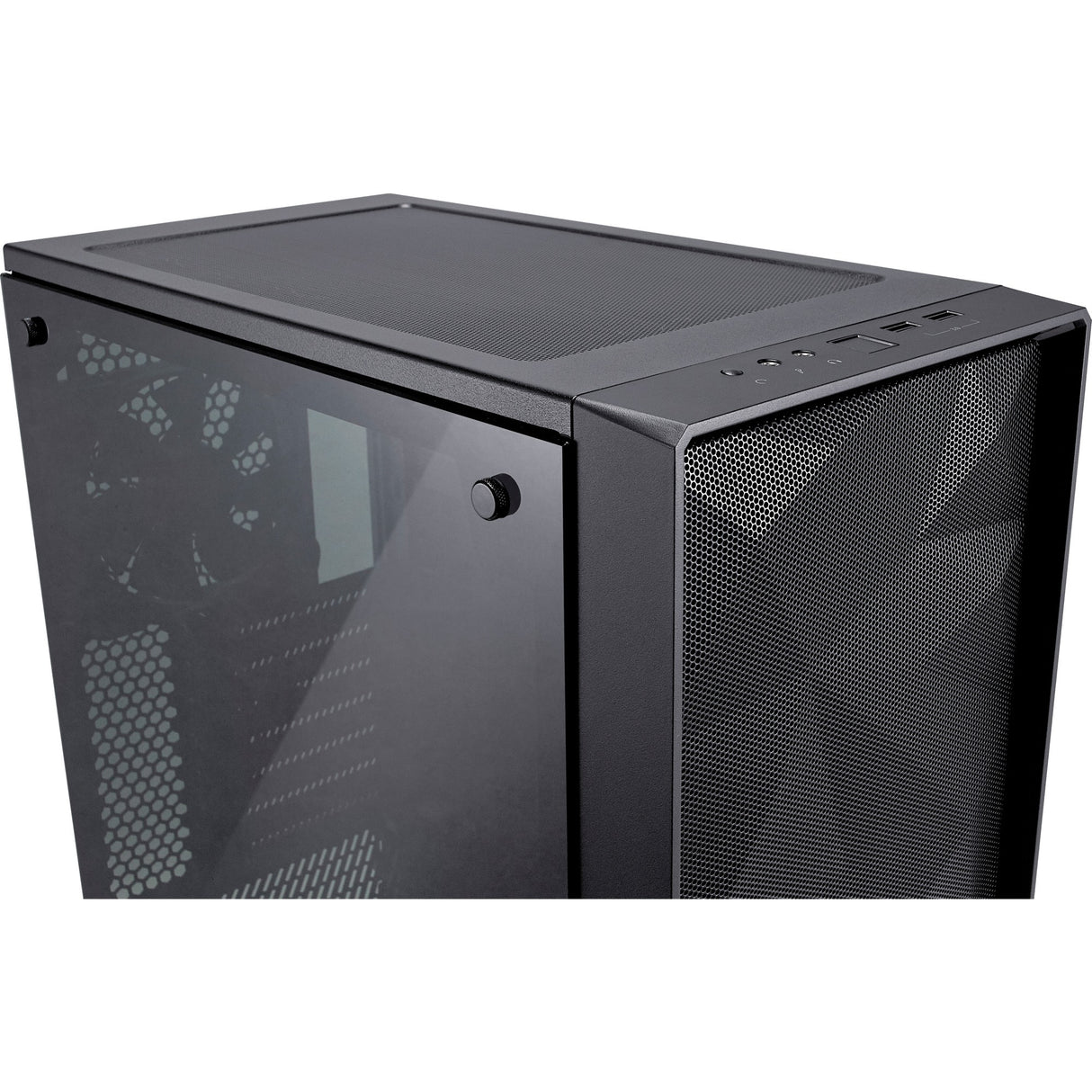 Fractal design meshify c midi tower behuizing (zwart | 2x usb-a | tempered glass)