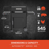 Masterbuilt autoignite series 545 digitale houtskoolbarbecue en -rookoven (zwart, wifi-besturing)