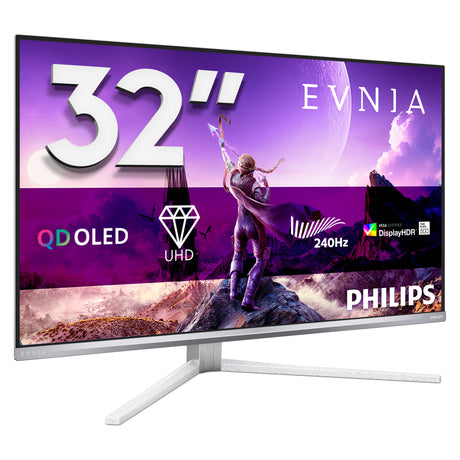Philips evnia 32m2n8900p 31.5 4k uhd gaming monitor (wit, hdmi 2,1 x 2, displayport 2,1 x 1 usb-c x 1audio)