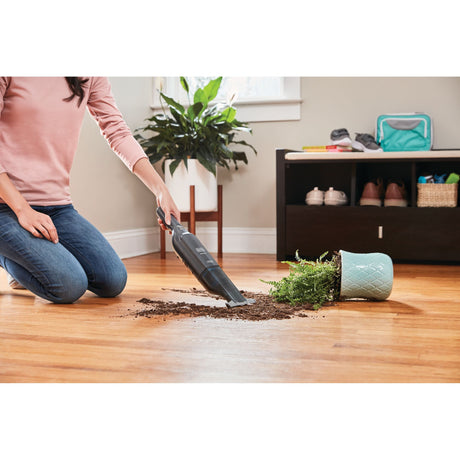 Black+decker hlvc320j11-qw 12v 2.0ah slim handvac kruimeldief handstofzuiger (zwart, incl. jack-plug lader)