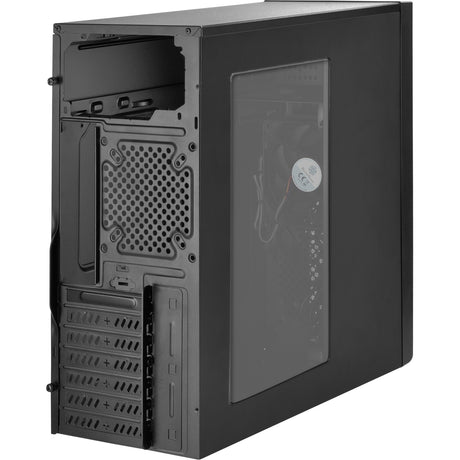 Silverstone sst-ps13b midi tower behuizing (zwart | 2x usb-a)