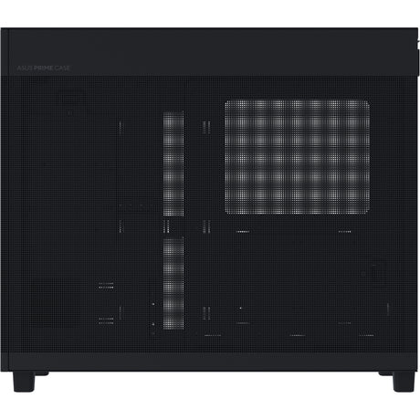 Asus prime ap303 - tempered glass panel midi tower behuizing (zwart | 2x usb-a | 1x usb-c | tempered glass)