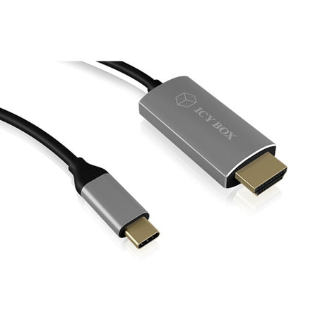 Icy box ib-cb020-c - usb-c naar hdmi adapterkabel (zwart, 1,8 meter)
