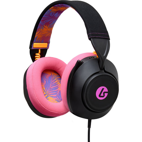 Powera lucidsound ls10 bedrade gamingheadset - middernachtelijke branding over-ear gaming headset (zwart roze, playstation 5, playstation 4, xbox series x|s, xbox one, pc, mobiel)