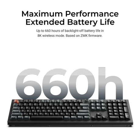 Keychron v6 ultra 8k wireless custom mechanical keyboard (zwart, us lay-out (qwerty), silk pom red, 100%, rgb, hot swap, 2.4 ghz | bluetooth 5.3 | usb-c)
