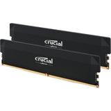 Crucial 64 gb ddr5-6000 (2x 32 gb) dual-kit werkgeheugen (zwart, cp2k32g60c40u5b, pro oc, xmp 3.0, expo)