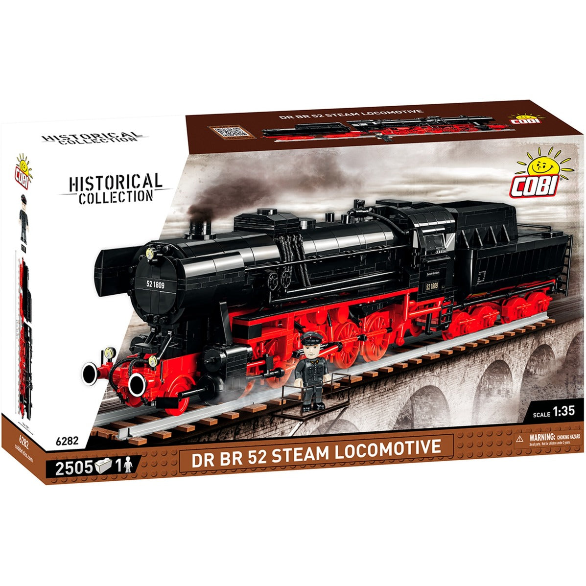 Cobi dr br 52 stoomlocomotief constructiespeelgoed (schaal 1:35)