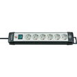 Brennenstuhl premium-line stekkerdoos 6-voudig zwart lichtgrijs 5m h05vv-f 3g1,5