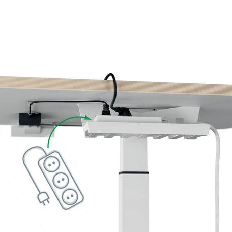 Leitz ergo zit sta bureau elektrisch - verstelbaar in hoogte - klein bureau - met geheugenfunctie - 80 x 60 cm - wit