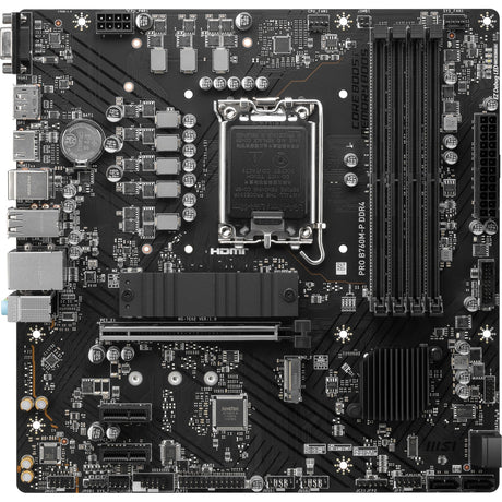 Msi pro b760m-p ddr4 socket 1700 moederbord (zwart, raid, gb-lan, sound, µatx)
