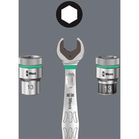 Wera 8100 sa 11 zyklop metal-ratelset, 28‑delig gereedschapsset (omschakelpal, 1 4 -aandrijving)