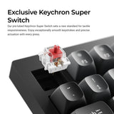 Keychron v6w-d4 8k qmk wired custom mechanical keyboard (zwart, us lay-out (qwerty), super banana, 100%, rgb leds, double-shot pbt, hot swap, 8k, knop)