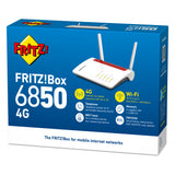 Fritz! box 6850 4g edition international router (wit rood, mesh wi-fi, 4g 3g)