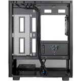 Silverstone lucid 04 mini tower behuizing (zwart | 2x usb-a | 1x usb-c | rgb | tempered glass)
