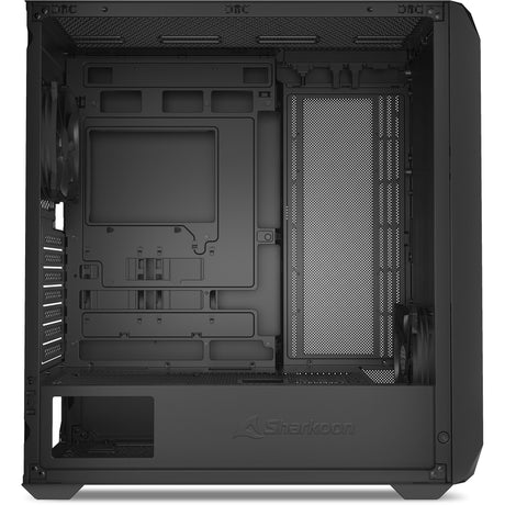Sharkoon ak3 midi tower behuizing (zwart | 2x usb-a | 1x usb-c)