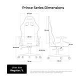 Dxracer prince l black fabric gamestoel (zwart)