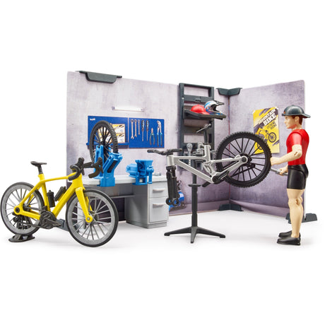 Bruder bworld fietsenwinkel speelfiguur (63120)